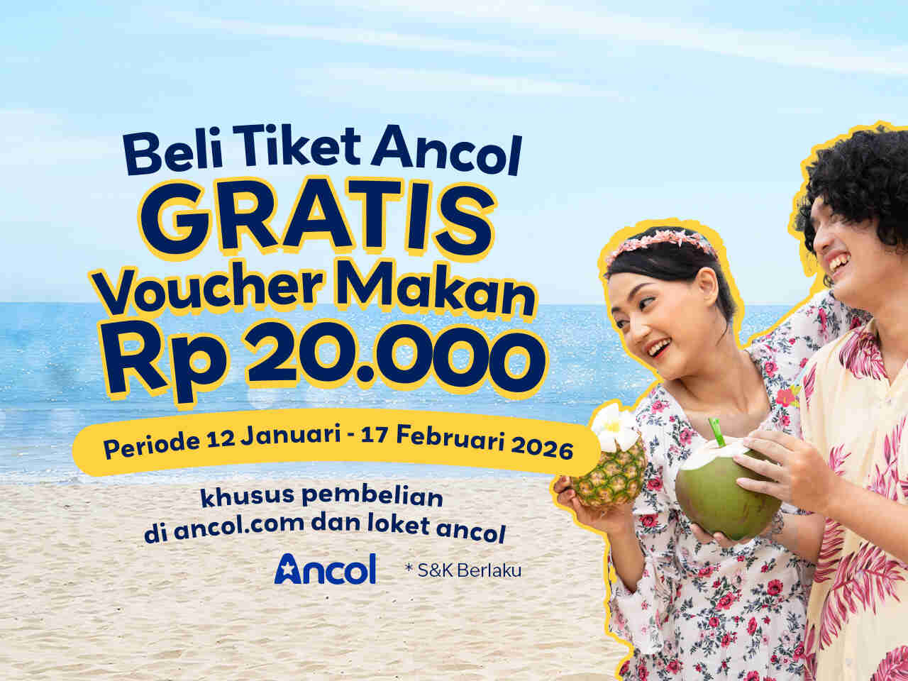 Beli Tiket Ancol, Langsung Dapat Gratis Voucher Makan Rp20.000